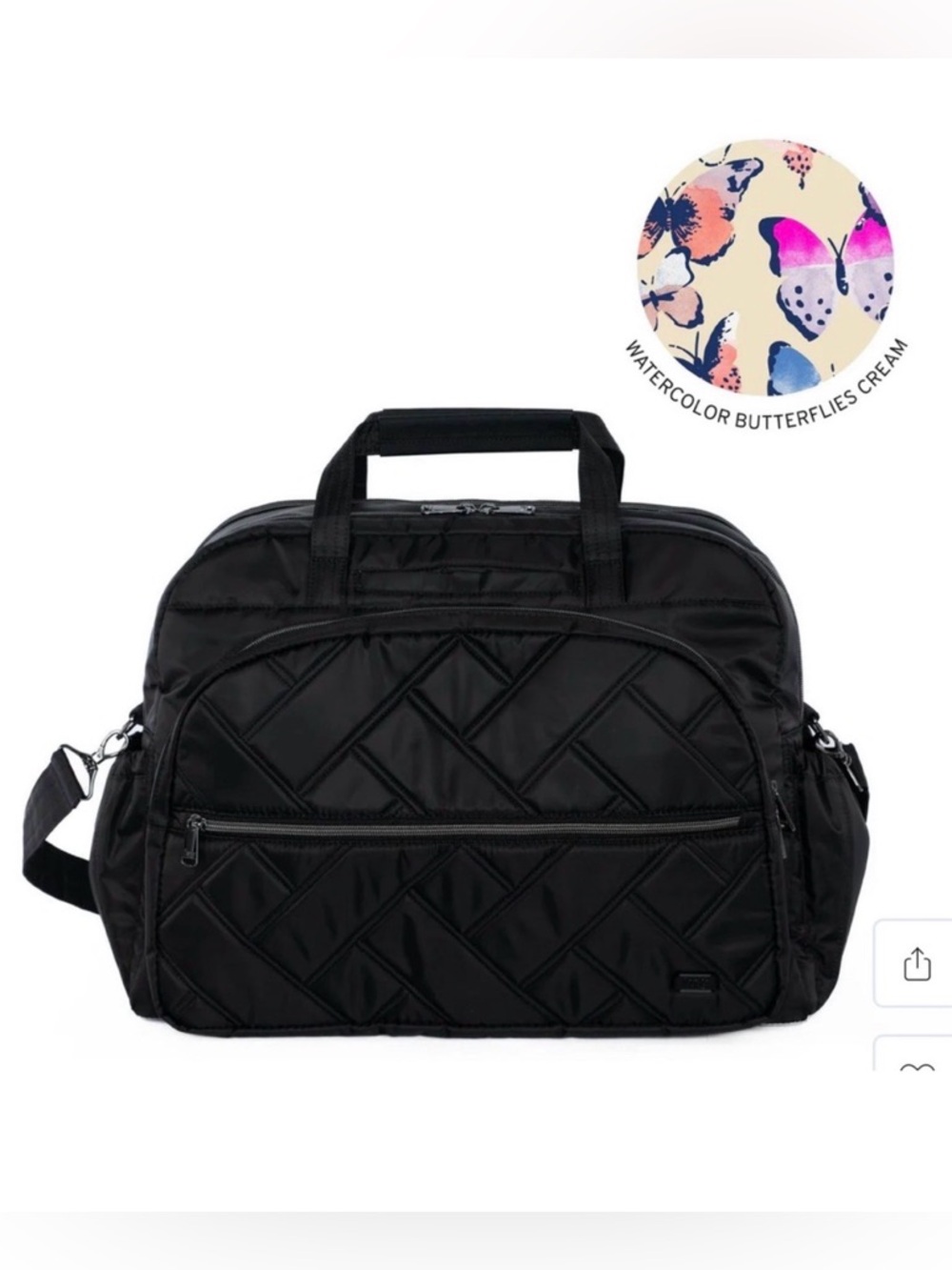 Lug Steamboat SE Black Overnight Weekender Travel Duffel NWT